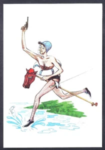 Set di 5 cartoline illustrate della serie Pentathlon moderno. - Bild 1 von 4