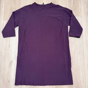 Vestido Jersey Eileen Fisher Talla L Cuello Simulado Manga 3/4 Midi Calce Suelto Informal - Imagen 1 de 5