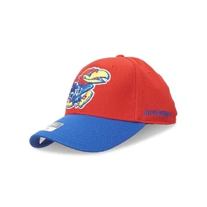 Kansas Jayhawks Adidas NCAA Official Coach Structured Red Flex Fitted Cap Hat - Picture 1 of 6