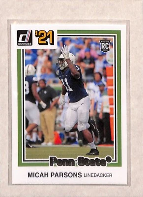 2021 Panini Chronicles 27 Micah Parsons Donruss Retro Draft Picks NM - Image 1 of 2