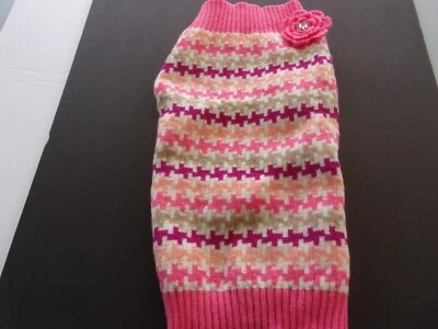 Suéter Rosa PATA DE GALLO Perro L Nuevo Mascota Smoochie Pooch Grande  Foto 1 de 2