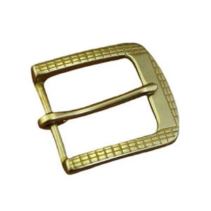38mm Schwerlast Gürtelschnalle Messing Einzel Zacke Quadratisch Ersatz UK - Picture 1 of 7