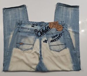 Men's "AKADEMIKS" Blue Designer Denim Jeans Size 42 x 34 RN.0100964