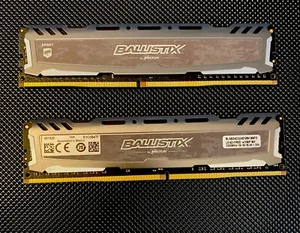 Crucial Ballistix Sport 8GB (2x4GB) DDR4 2400 Memory Kit RAM CL16 LOT (2) - Picture 1 of 2