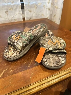 RealTree Outfitters Zack Mossy Oak Slides Men Size 7 Camouflage Bin S34 - Image 1 of 4