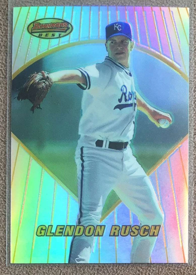 1996 Bowman's Best Refractor Glendon Rusch Rookie Kansas City Royals #105 - Image 1 of 2