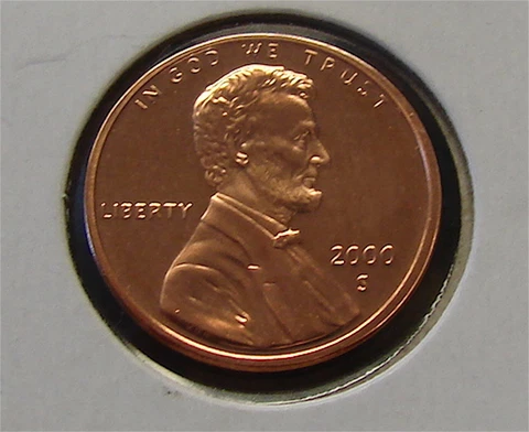 Proof Lincoln Memorial Penny---2000-S Proof Cover