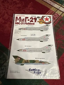 Cutting Edge Decals 32024 1/32 Scale MiG-21 Fishbed Polish, & Afghan - Picture 1 of 10