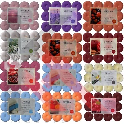 scented tea lights pack of 12 various scents candles tealights 3 Hours 🔥 Time - Image 1 of 4