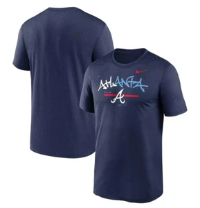 NWT Nike Men's Atlanta Braves Local Legend T-Shirt Navy Color Size Large - Picture 1 of 5