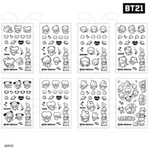 BTS BT21 Official Goods TATTOO Sticker minini Ver + Tracking Number - Picture 1 of 10