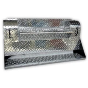 45 Inch Diamond Plate Battery Box Fits Kenworth W900A & W900BW/ Center Step - Picture 1 of 3