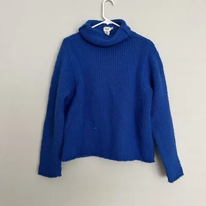 Calvin Klein Jeans Women's Vintage Beautiful Blue Sweater, Size L Wool Blend - Picture 1 of 15