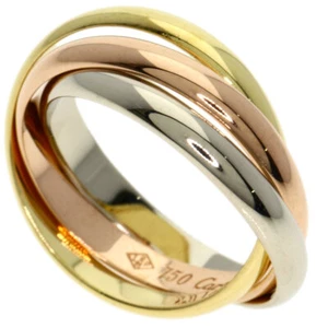 CARTIER Ring Trinity SM #48 K18 Yellow Gold 18K Pink Gold - Picture 1 of 7