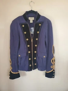 Denim Supply Ralph Lauren Navy Military Velvet Jacket Cut N Sew Women’s SP - Picture 1 of 6