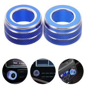 2 Pcs Zierring Des Klimaanlagenknopfes Abdeckung Lautstärkereglers Auto - Afbeelding 1 van 12