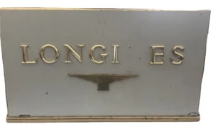 Longines Targa Plate In metallo Metal Vintage Originale - Imagen 1 de 3