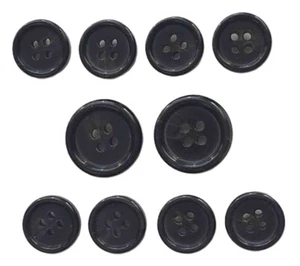 Polo Ralph Lauren Suit Buttons Set Gray 4 Eyelet C8D Men's - Picture 1 of 1