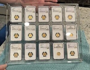 Scatola di immagazzinaggio vetrina lastra cornice espositore acrilico 15 griglie per porta monete NGC/PCGS - Foto 1 di 8