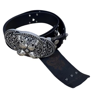 RARO Mark Nason Rock Lives Calavera y Querubín Cinturón y Hebilla 100cm/36in Caja Original - Imagen 1 de 9