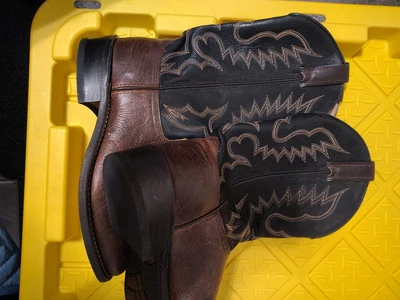 Botas Vaqueras Mujer Abilene, Talla 8, Marrón, Color Negro Hechas en Estados Unidos Foto 1 de 4