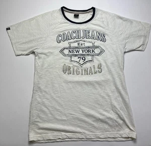 T-shirt uomo COACH Jeans Originals bianca XL buone condizioni - Foto 1 di 5