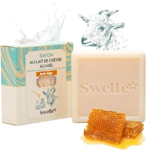 SWELLE Ziegenmilchseife 100g mit Honig Ziegenmilchseife Gesicht Duschbrocken - Bild 1 von 7