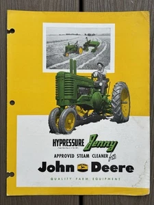 Vtg 1948 John Deere Jenny Approved Steam Cleaner Brochure Ephemera Paper 1940s - Picture 1 of 5