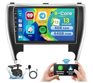 Fuluku【8 Core 4+64G】 for Toyota Camry 2015 2016 2017 Carplay Stereo with... - Bild 1 von 14