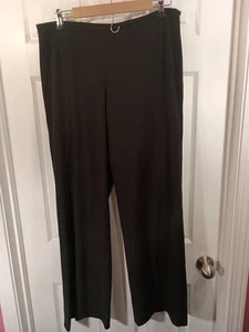 Calvin Klein Dress Pants Size 12 Black Wide Leg *Missing Latch* Size Zip - Picture 1 of 10