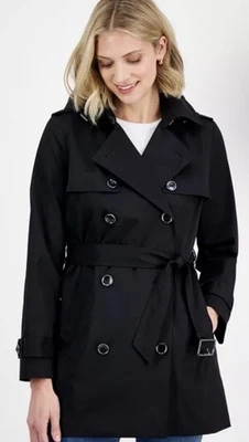 Abrigo de trinchera de doble botonadura para mujer Michael Kors talla talla grande con cinturón ligero Foto 1 de 4