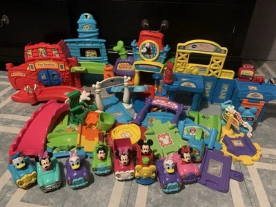 VTech Go! Go! Smart Wheels - Disney Mickey Fire Train Station With 9 Vehicle Lot - Image 1 of 4