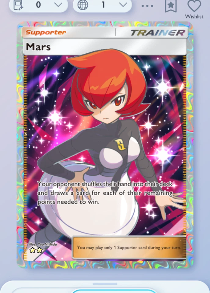 Mars Full Art 2⭐, Pokemon TCG POCKET, Space-time Smackdown, English - Image 1 of 1