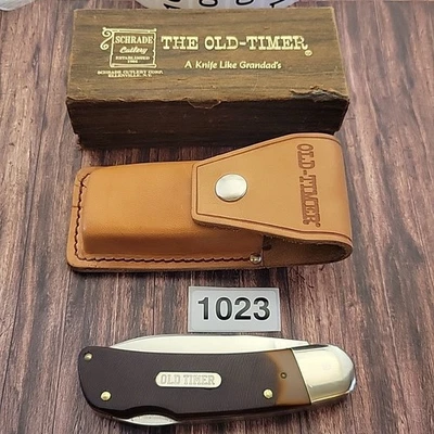 Schrade Old Timer 51OT Lockback Folding Pocket Knife Made In USA W/Sheath  - Image 1 of 4