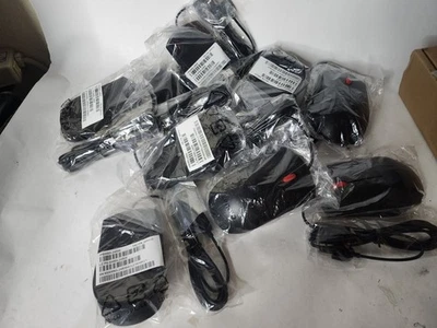Lot of 10 Lenovo 00PH133 Black Wired USB Mouse 1PSM50L24505 - New - Image 1 of 3