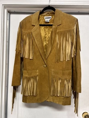 Chaqueta vintage Contempo casuals gamuza flecos Foto 1 de 4