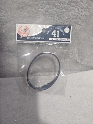 New York Yankees Randy Johnson Daily News Silicone Wristband Bracelet 2005 - Image 1 of 4