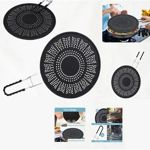 Heat-Resistant 11.5inch Silicone Splatter Guard & Strainer - Dishwasher Safe + - Picture 1 of 10