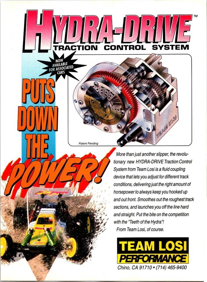 Anuncio impreso Losi Hydra-Drive Traction Jr xPro arte de pared decoración efímero Foto 1 de 1