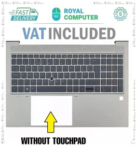 HP EliteBook 850 G7 G8 Laptop Handauflage Silber Hintergrundbeleuchtung UK Tastatur - Bild 1 von 3