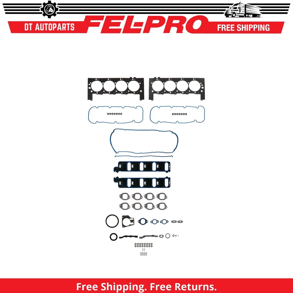 For 2001-2006 GMC Sierra 3500 8.1L V8 Engine Gasket Set Fel-Pro 2002 2003 2004 - Image 1 of 1