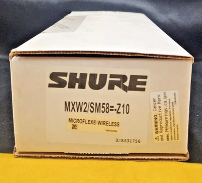 SHURE MICROFLEX MXW2/SM58 HANDHELD TRANSMITTER WITH SM58 CAPSULE- MXW2/SM58=-Z10 - Image 1 of 4