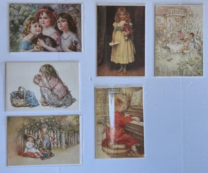 Lot von 6 Vintage Kunst Themen Gruß Postkarten - GEBRAUCHT - Bild 1 von 20