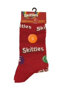 Calcetines Skittles Candy Novelty Crew 1 par de zapatos para hombre talla 6-12 nuevos con etiquetas - Imagen 1 de 4