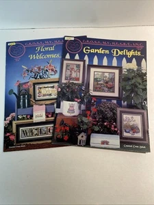 Cross My Heart Floral Welcomes & Garden Delights Cross Stitch Pattern Booklets - Picture 1 of 5