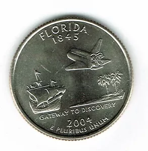 2004-P Philadelphia Brilliant Uncirculated Florida 27TH State Quarter Coin! - Picture 1 of 2