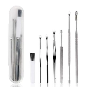 7 Pcs Ear Pick Earwax Removal Kit Ear Cleansing Tool Set Ear Curette Ear Wax Rem - Picture 1 of 7