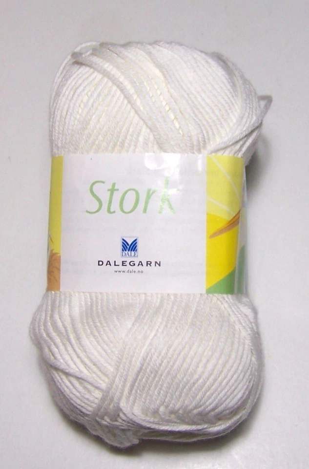 Lote de 10 bolas cigüeña Dalegarn lavables a máquina 100% algodón hilo #1 BLANCO Foto 1 de 1