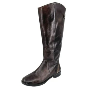 Botas altas hasta la rodilla Arturo Chiang Falicity 7,5 M cuero marrón piel de serpiente cremallera dorada - Imagen 1 de 16
