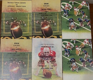 12 CHAQUETAS AMARILLAS DIF DENISON Programas de playoffs de fútbol americano de la escuela secundaria de Texas 1984-91 - Imagen 1 de 4